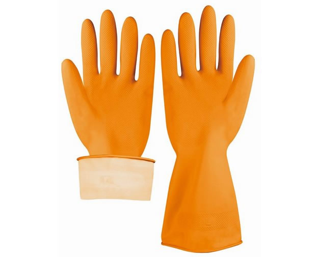 橙色家用乳胶手套